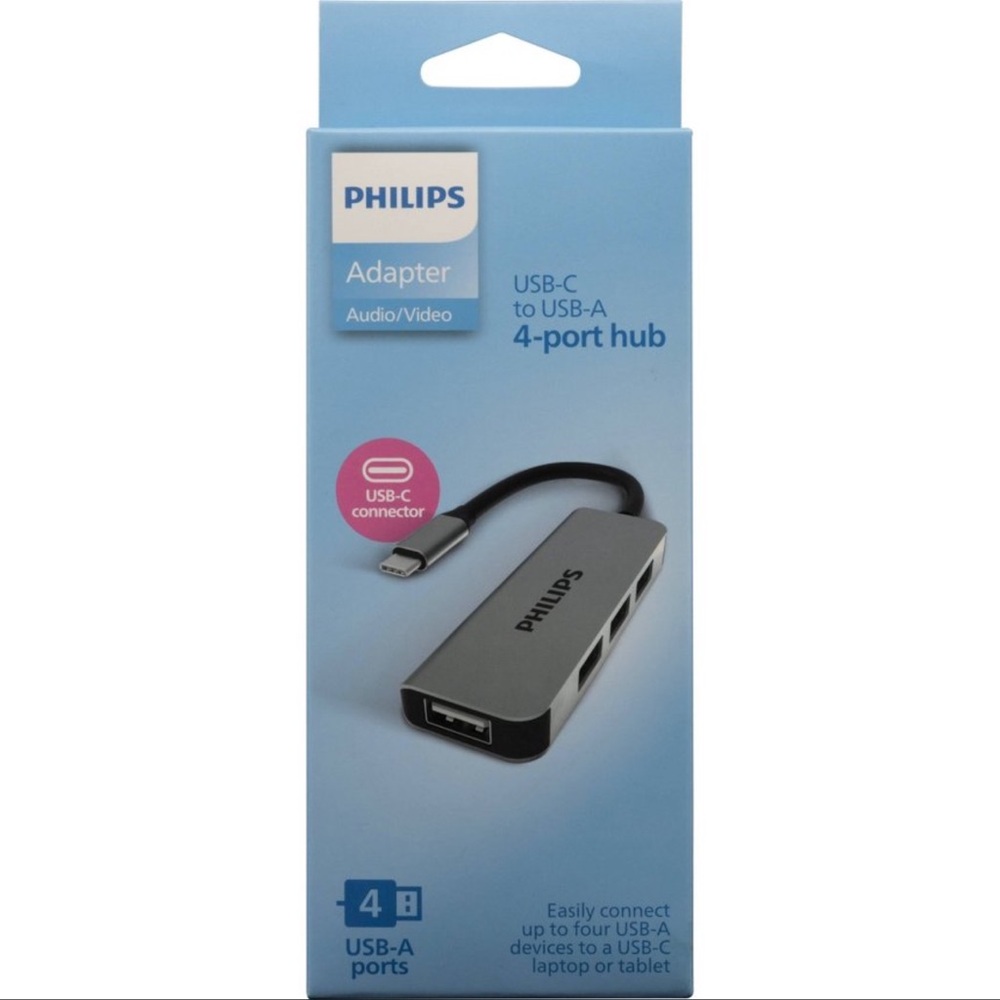 Philips USB 2.0 4 Port Hub Type-C